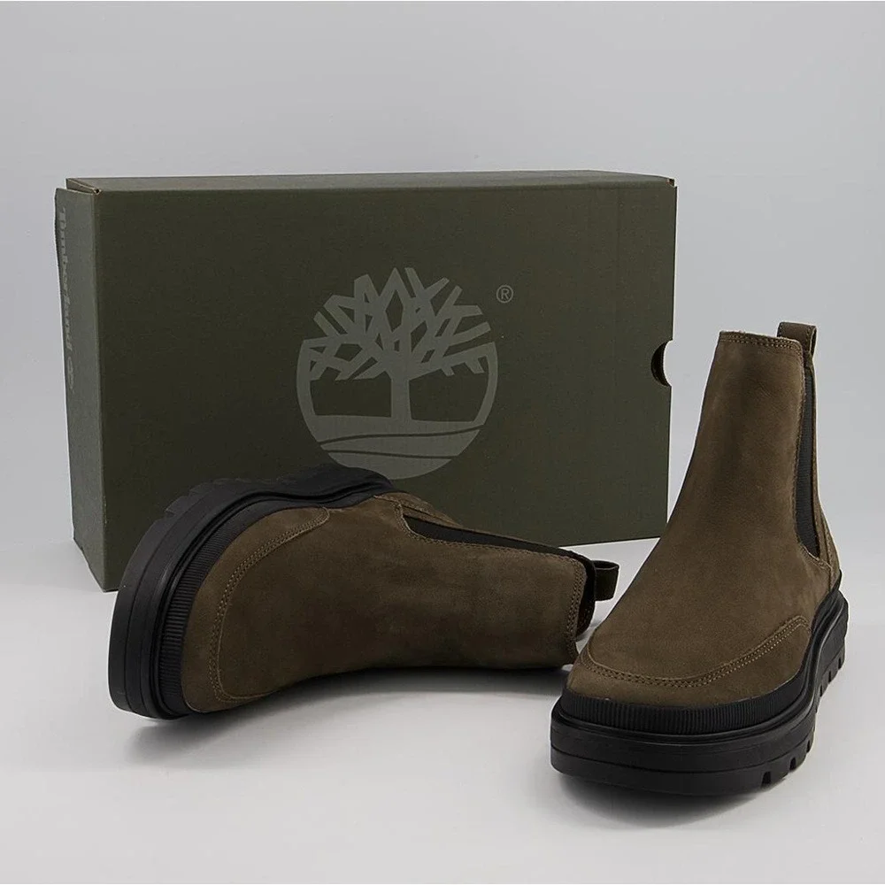 Timberland New Size‎ 9.5 Greenstride Ray City Pull On Chelsea Boots Olive Nubuck